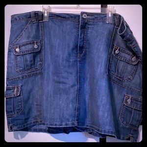 Denim Skort with Pockets
